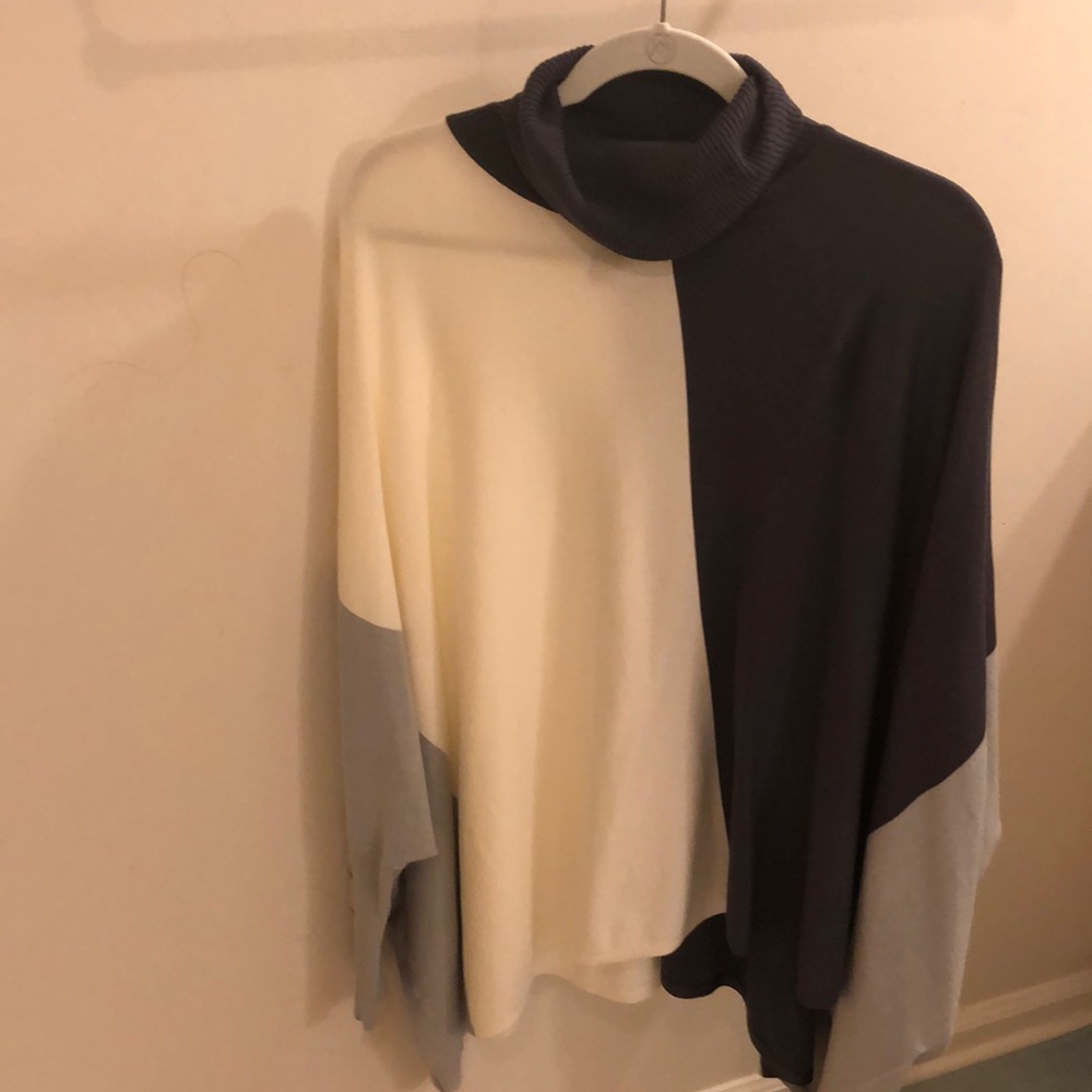 Alfani Colorblock Poncho/Sweater
